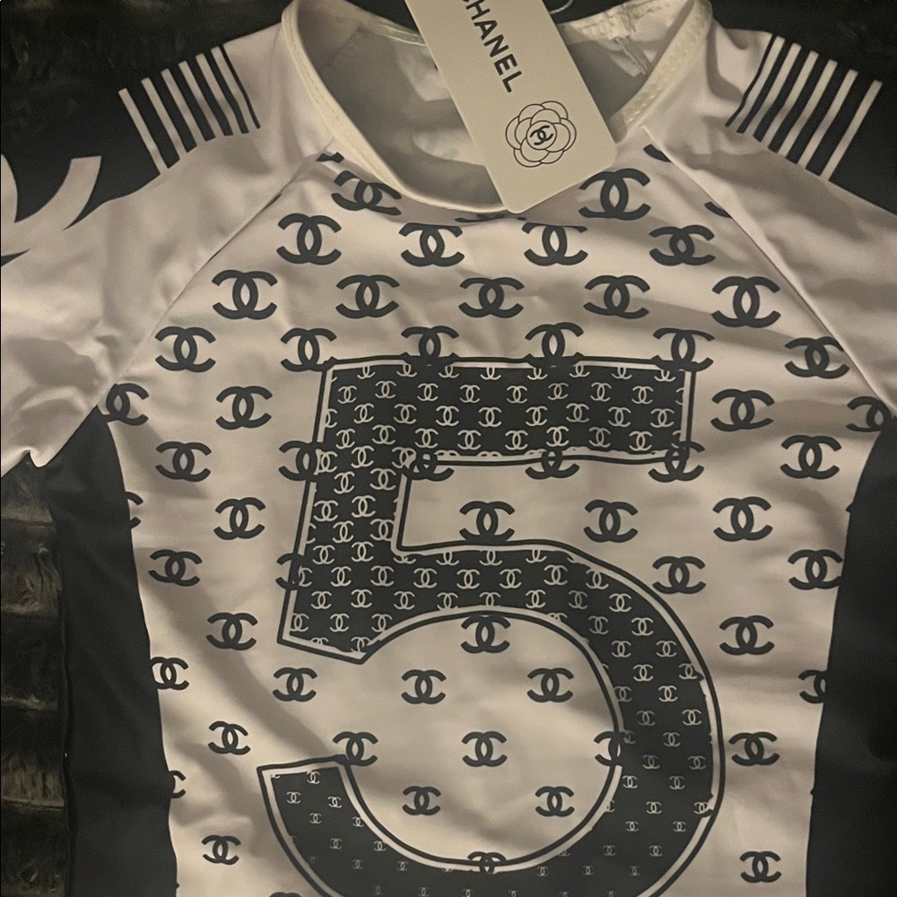 Chanel Monogram Black and White bodysuit